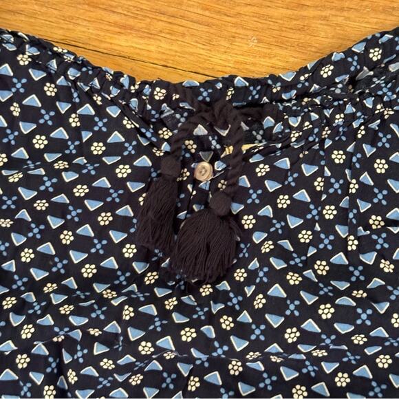 Hollister blue white a-line mini dress size medium M b29 - Picture 4 of 5